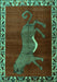 Animal Turquoise Traditional Rug, tr2367turq