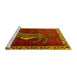 Sideview of Machine Washable Animal Yellow Traditional Rug, wshtr2367yw