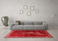 Machine Washable Animal Red Traditional Rug, wshtr2367red