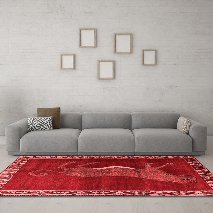 Traditional Red Washable Rugs