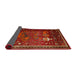 Sideview of Traditional Red Animal Rug, tr2368