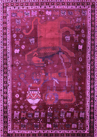 Animal Purple Traditional Rug, tr2368pur