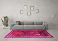 Machine Washable Animal Pink Traditional Rug, wshtr2368pnk