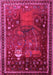 Machine Washable Animal Pink Traditional Rug, wshtr2368pnk