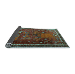 Sideview of Animal Light Blue Traditional Rug, tr2368lblu