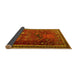 Sideview of Animal Yellow Traditional Rug, tr2368yw