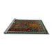 Sideview of Machine Washable Animal Light Blue Traditional Rug, wshtr2368lblu