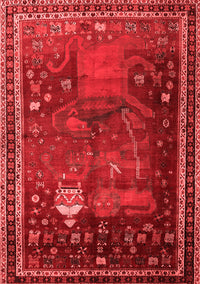 Animal Red Traditional Rug, tr2368red