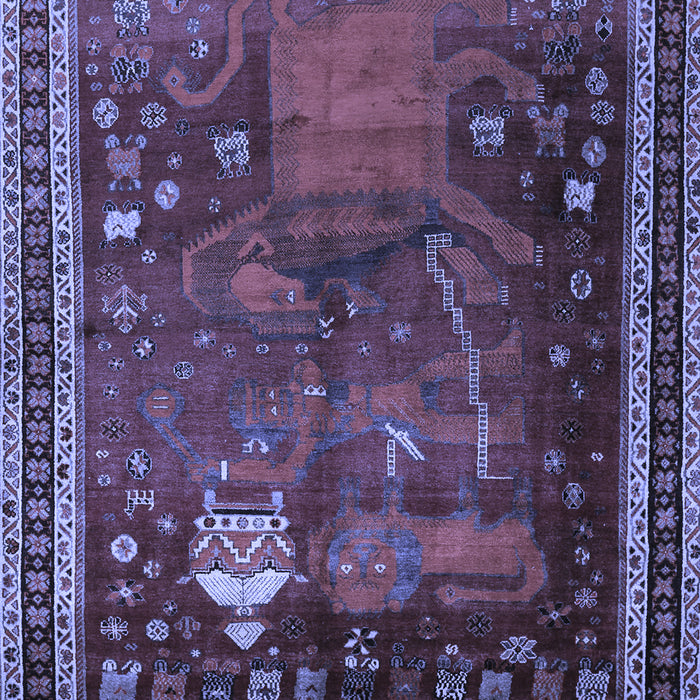 Animal Blue Traditional Rug, tr2368blu