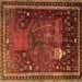 Square Animal Brown Traditional Rug, tr2368brn