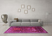 Machine Washable Animal Purple Traditional Area Rugs in a Living Room, wshtr2368pur