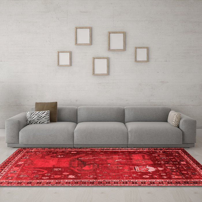 Traditional Red Washable Rugs