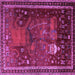 Square Animal Purple Traditional Rug, tr2368pur