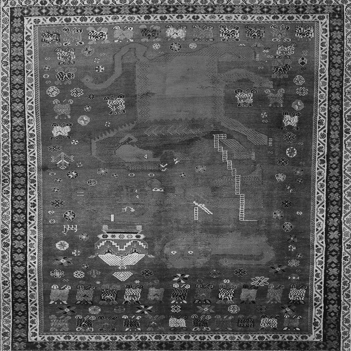 Serging Thickness of Animal Gray Traditional Rug, tr2368gry