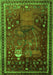 Animal Green Traditional Rug, tr2368grn