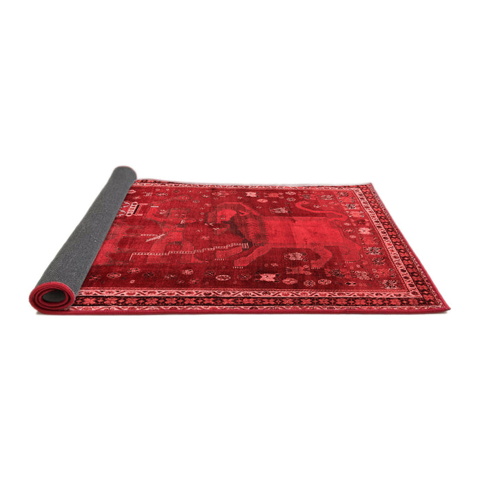Animal Red Traditional Area Rugs