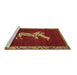 Sideview of Machine Washable Animal Brown Traditional Rug, wshtr2369brn