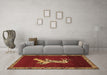 Machine Washable Animal Brown Traditional Rug in a Living Room,, wshtr2369brn