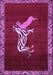 Machine Washable Animal Purple Traditional Area Rugs, wshtr2369pur