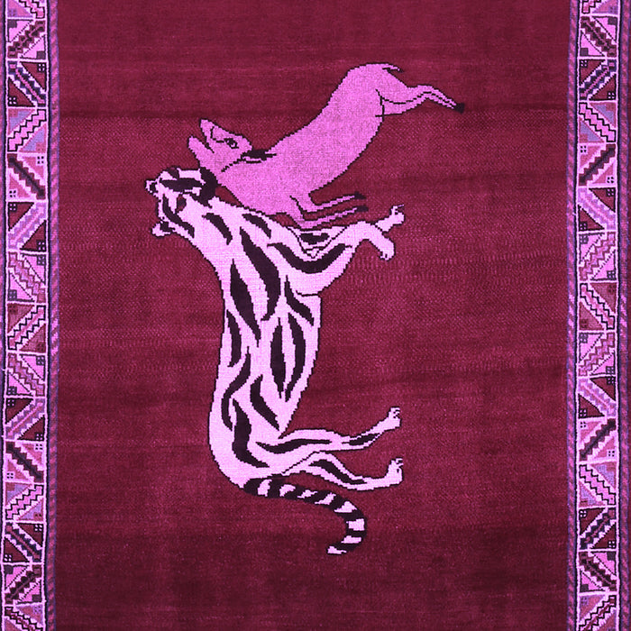 Machine Washable Animal Purple Traditional Area Rugs, wshtr2369pur