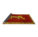 Sideview of Animal Yellow Traditional Rug, tr2369yw