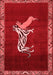 Animal Red Traditional Area Rugs