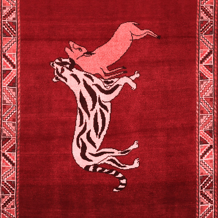Animal Red Traditional Area Rugs