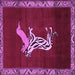 Square Animal Purple Traditional Rug, tr2369pur