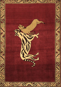 Animal Brown Traditional Rug, tr2369brn