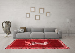 Traditional Red Washable Rugs