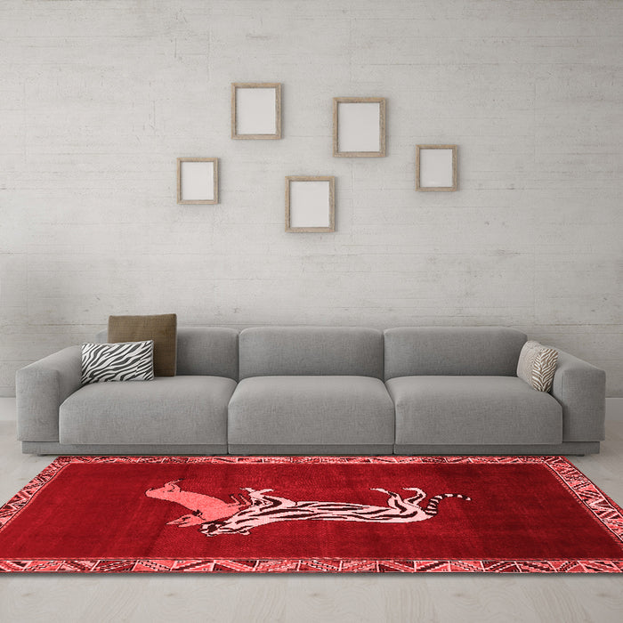 Traditional Red Washable Rugs