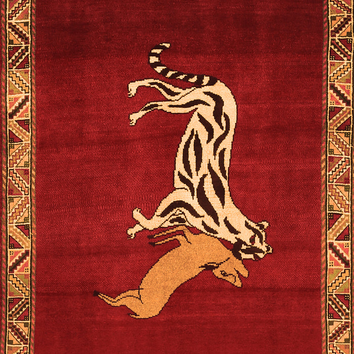 Animal Orange Traditional Rug, tr2369org