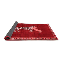 Animal Red Traditional Area Rugs