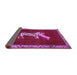 Sideview of Animal Purple Traditional Rug, tr2369pur