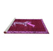 Sideview of Machine Washable Animal Purple Traditional Area Rugs, wshtr2369pur