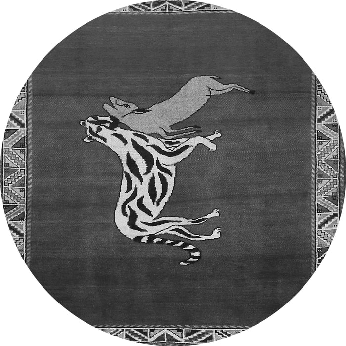 Machine Washable Animal Gray Traditional Rug, wshtr2369gry