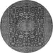 Square Medallion Gray Traditional Rug, tr236gry