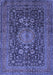 Medallion Blue Traditional Rug, tr236blu