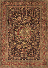 Medallion Brown Traditional Rug, tr236brn