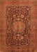 Medallion Orange Traditional Rug, tr236org