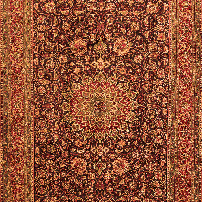 Medallion Orange Traditional Rug, tr236org