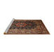 Sideview of Machine Washable Traditional Bronze Brown Rug, wshtr237