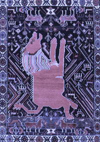 Animal Blue Traditional Rug, tr2370blu