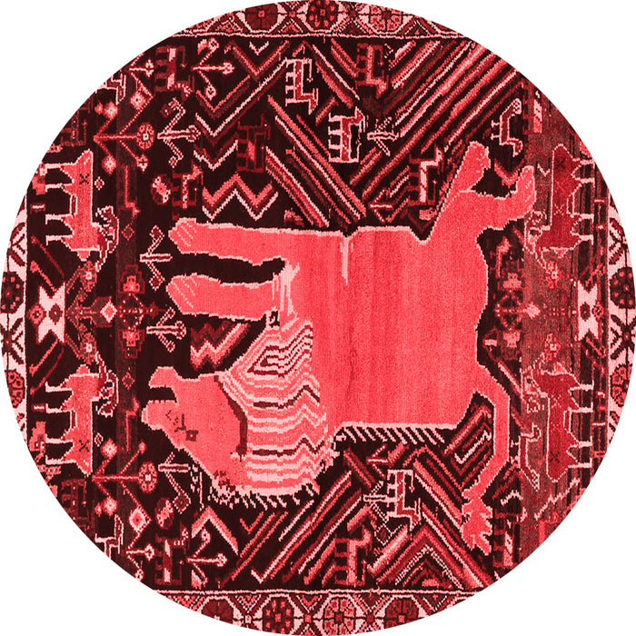 Machine Washable Animal Red Traditional Rug, wshtr2370red