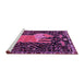 Sideview of Machine Washable Animal Purple Traditional Area Rugs, wshtr2370pur