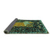 Sideview of Animal Turquoise Traditional Rug, tr2370turq