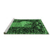 Sideview of Machine Washable Animal Emerald Green Traditional Area Rugs, wshtr2370emgrn