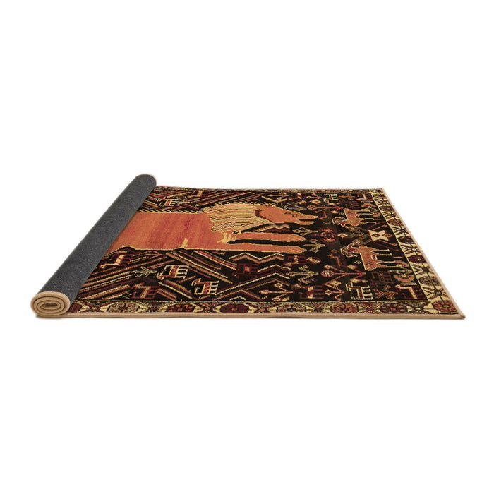 Sideview of Animal Brown Traditional Rug, tr2370brn