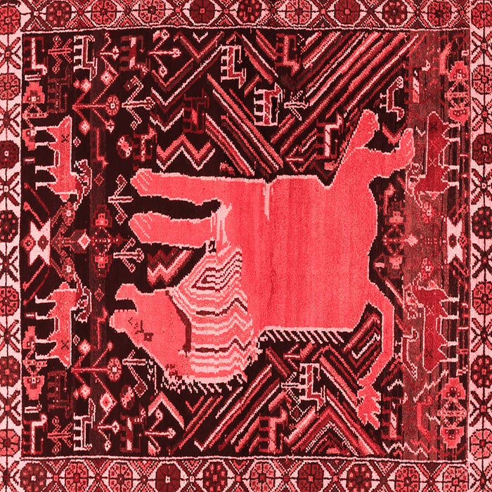Machine Washable Animal Red Traditional Rug, wshtr2370red
