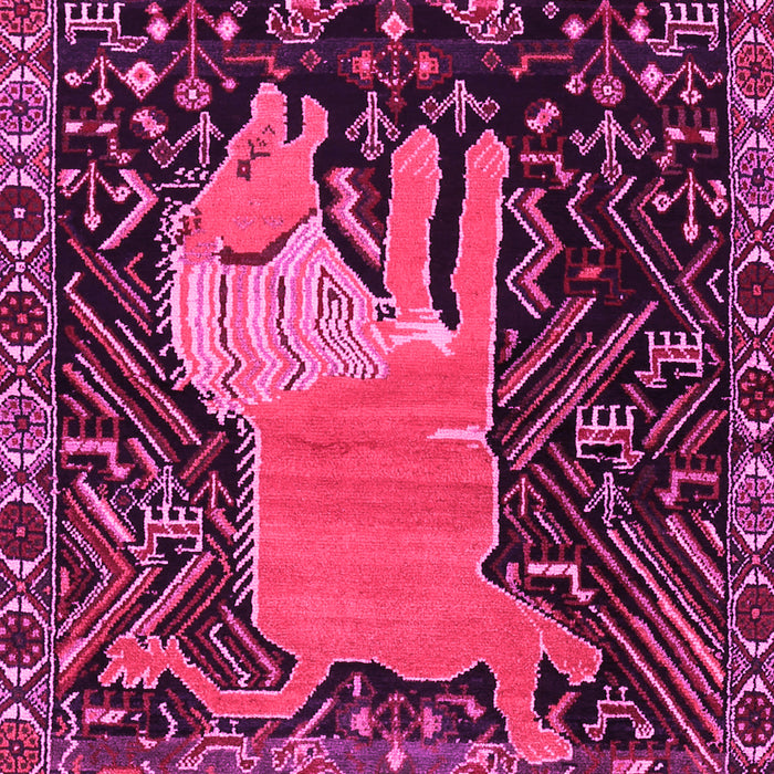 Machine Washable Animal Pink Traditional Rug, wshtr2370pnk